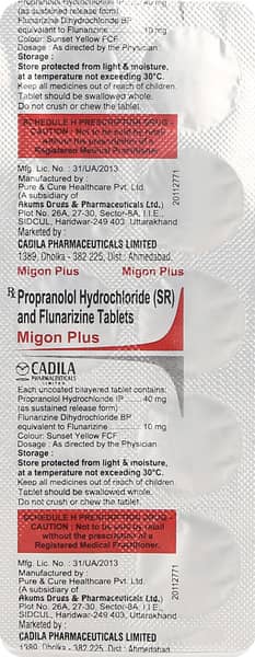 Migon Plus Strip Of 10 Tablets