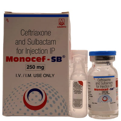 Monocef Sb 250mg Dry Vial Of 1 Powder For Injection