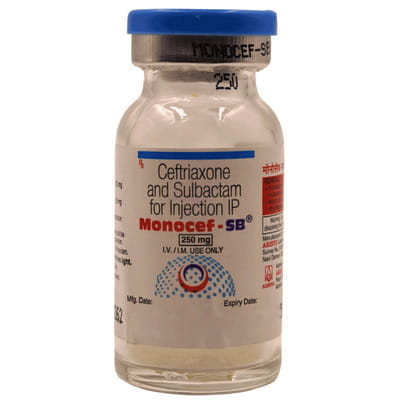Monocef Sb 250mg Dry Vial Of 1 Powder For Injection