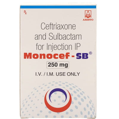 Monocef Sb 250mg Dry Vial Of 1 Powder For Injection