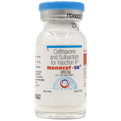 Monocef Sb 250mg Dry Vial Of 1 Powder For Injection
