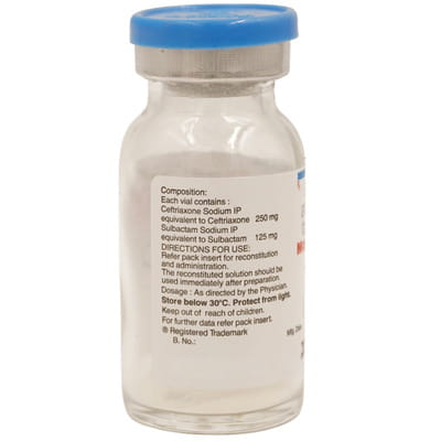 Monocef Sb 250mg Dry Vial Of 1 Powder For Injection