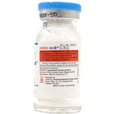 Monocef Sb 250mg Dry Vial Of 1 Powder For Injection