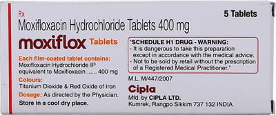 Moxiflox 400mg Strip Of 5 Tablets