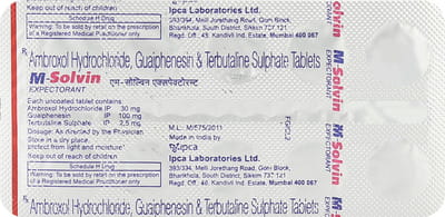 M Solvin Expectorant Strip Of 10 Tablets