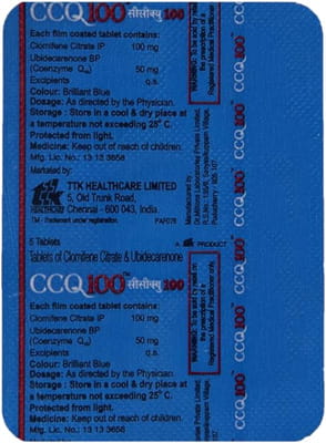 Ccq 100mg Strip Of 5 Tablets