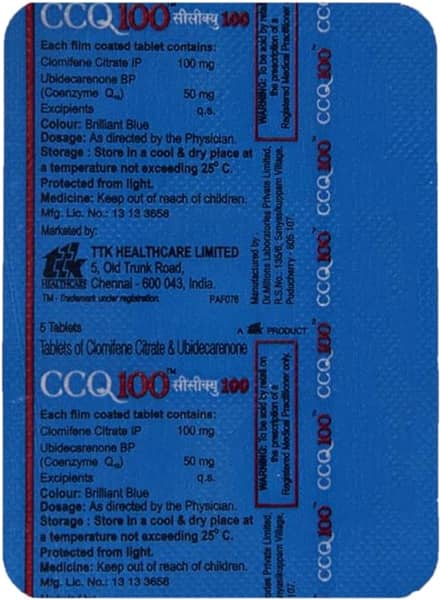 Ccq 100mg Strip Of 5 Tablets
