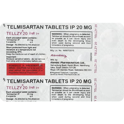 Tellzy 20mg Strip Of 15 Tablets