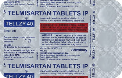 Tellzy 40mg Strip Of 15 Tablets