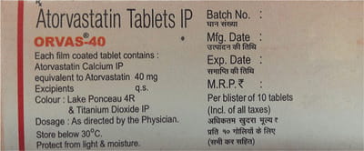 Orvas 40mg Strip Of 10 Tablets