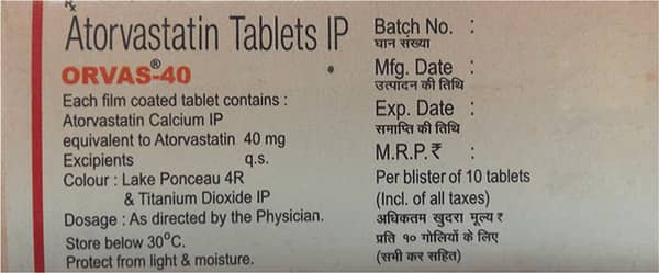 Orvas 40mg Strip Of 10 Tablets