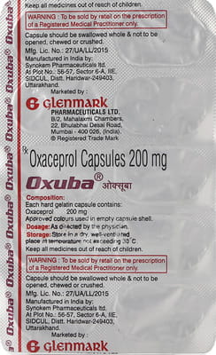 Oxuba 200mg Strip Of 10 Capsules