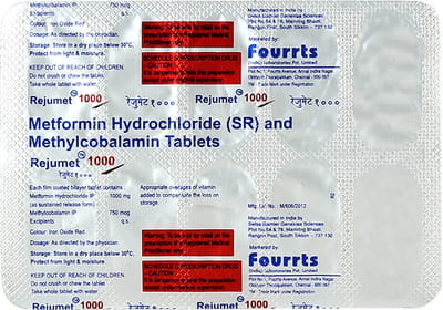 Rejumet 1000mg Strip Of 10 Tablets