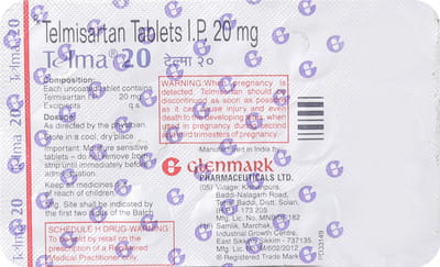 Telma 20mg Strip Of 15 Tablets