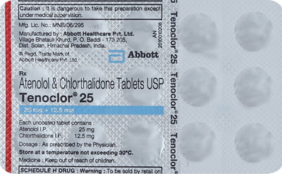 Tenoclor 25mg Strip Of 15 Tablets