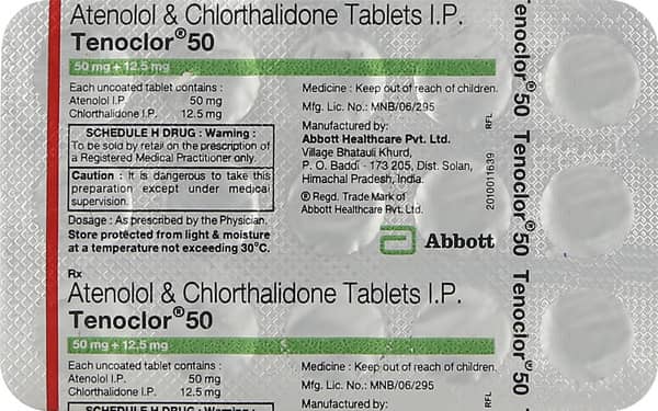 Tenoclor 50mg Strip Of 15 Tablets
