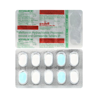 Accuglim M 1mg Strip Of 10 Tablets