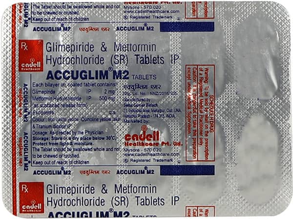 Accuglim M 2mg Strip Of 10 Tablets