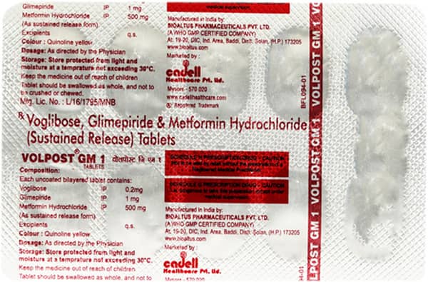 Volpost Gm 1Mg Strip Of 10 Tablets