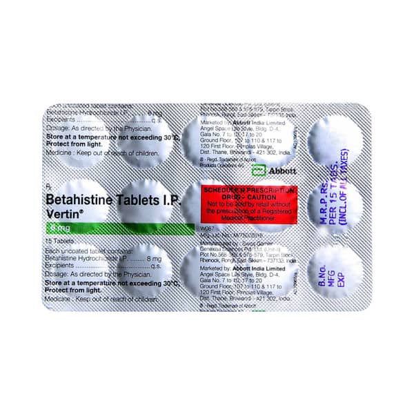 Vertic 8mg Tablet