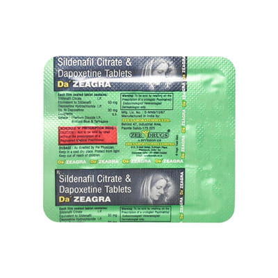 डीए ज़ीग्रा 4 टैबलेट की स्ट्रिप