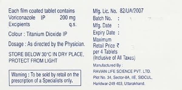 Vorier 200mg Strip Of 4 Tablets