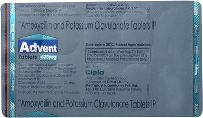 Advent 625mg Strip Of 10 Tablets