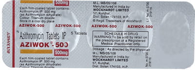 Aziwok 500mg Strip Of 5 Tablets