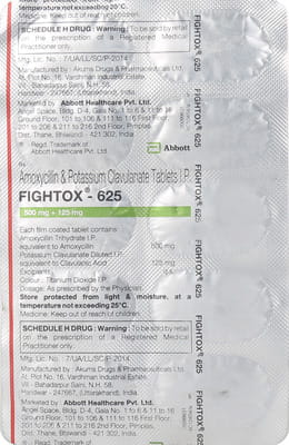 Fightox 625mg Strip Of 10 Tablets
