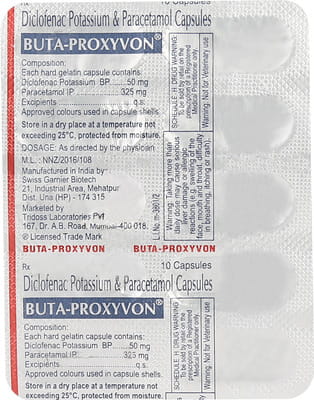 Buta Proxyvon Strip Of 10 Capsules