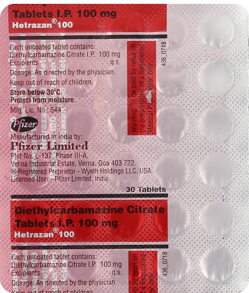 Hetrazan 100 Tablet