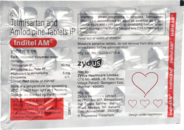 Inditel Am 40mg Strip Of 15 Tablets
