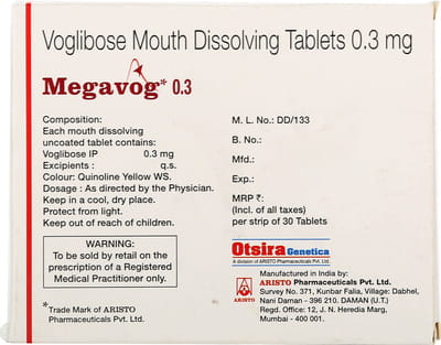 Megavog 0.3mg Strip Of 30 Tablets