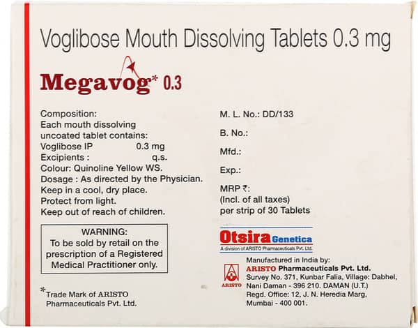 Megavog 0.3mg Strip Of 30 Tablets
