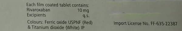 XARELTO 10MG TABLET