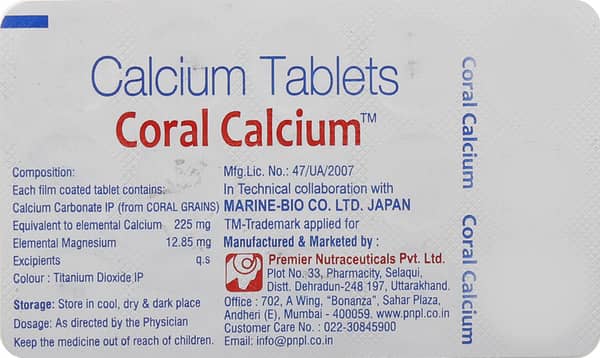 Coral Calcium Strip Of 15 Tablets