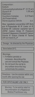 Aqualube Liquigel Bottle Of 10ml Eye Drops