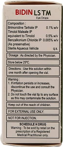 Bidin Ls Tm Bottle Of 5ml Eye Drops