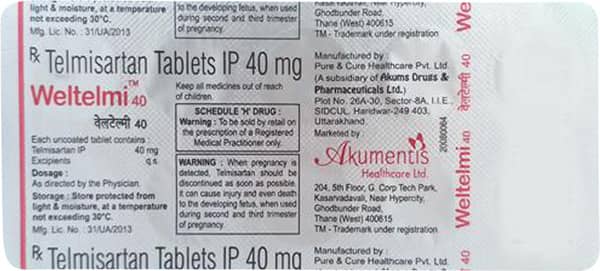 Weltelmi 40mg Strip Of 10 Tablets