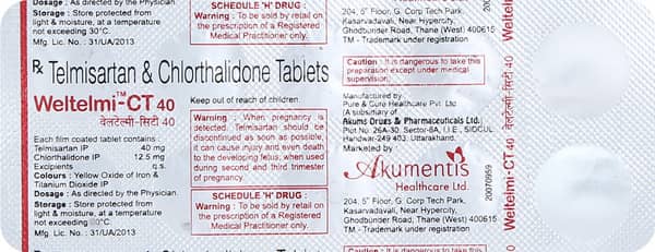 Weltelmi Ct 40Mg Strip Of 10 Tablets