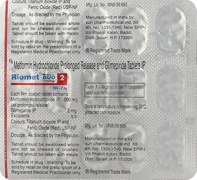 Riomet Duo 2mg Strip Of 15 Tablets