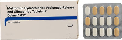 Obimet Gx 2mg Strip Of 15 Tablets