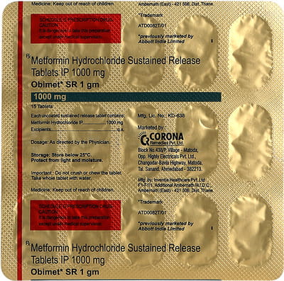 Obimet Sr 1gm Strip Of 15 Tablets
