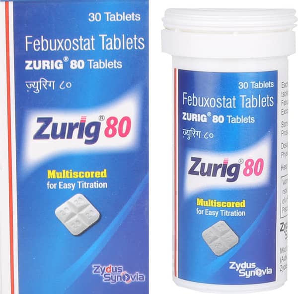 Zurig 80mg Bottle Of 30 Tablets