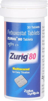 Zurig 80mg Bottle Of 30 Tablets