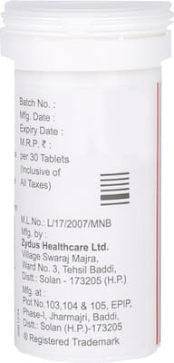 Zurig 80mg Bottle Of 30 Tablets