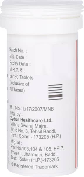 Zurig 80mg Bottle Of 30 Tablets
