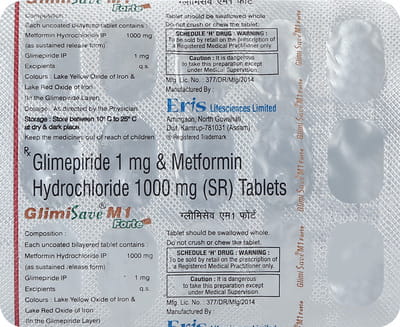 Glimisave M1 Forte Strip Of 15 Tablets
