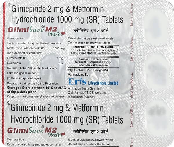 Glimisave M2 Forte Strip Of 15 Tablets