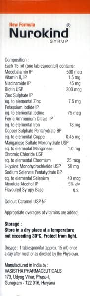 New Formula Nurokind Orange Flavour Bottle Of 210ml Syrup